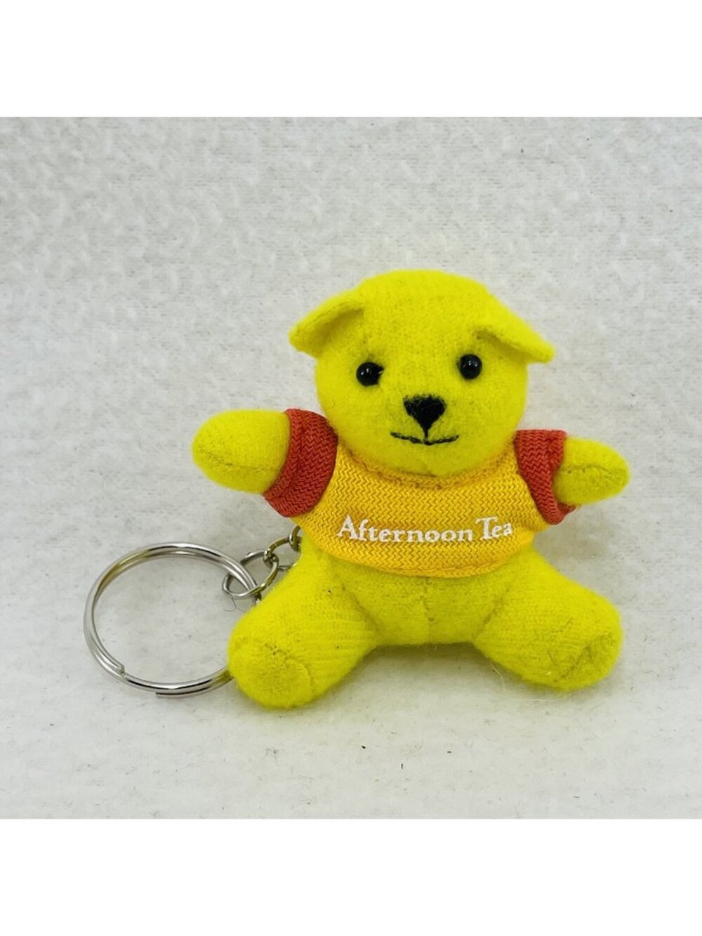 Afternoon Tea Teddy Bear Plush Keyring Keychain Mini Yellow Doll Small Charm Kid